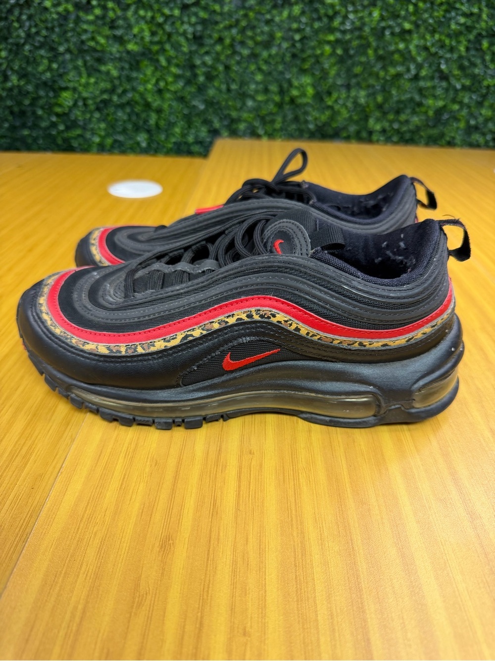 Nike Air Max 97 Leopard Pack Womens Size 6 Black Red Athletic Shoes Sneakers